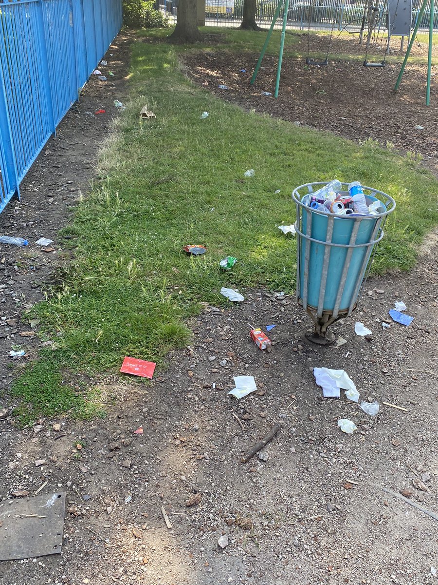MatthewsAction's tweet photo. @Mohammeddawood @JonAshworth @Leicester_News 3 bin bags of litter masks and glass collected from the local park so children can play on St Matthews. Old bins not emptied regularly enough. Children need their parks to be safe and clean. https://t.co/Jyi8lCNdOc