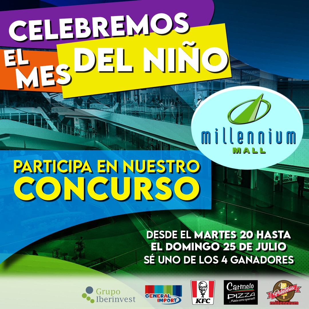 Tenemos un 𝙢𝙚𝙜𝙖 𝙘𝙤𝙣𝙘𝙪𝙧𝙨𝙤 de cierre de mes del niño con premios cortesía de nuestros aliados comerciales.
Participa desde el 𝙢𝙖𝙧𝙩𝙚𝙨 20 𝙖𝙡 𝙙𝙤𝙢𝙞𝙣𝙜𝙤 25 𝙙𝙚 𝙟𝙪𝙡𝙞𝙤

𝙎𝙊𝙍𝙏𝙀𝙊!!!

Ve a nuestro instagram y entérate de todo