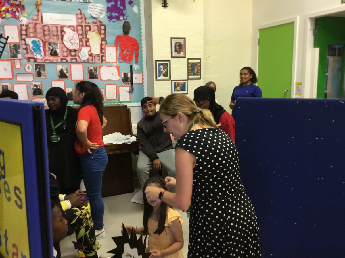 GoldfinchPrmry's tweet photo. A pre-show pep talk to Year 6 by Mrs Haston and a full house! Year 6 are about to showcase their fantastic acting and singing skills in their live performance of βThe Amazing Adventures of Superstan!β πΆπ¬πΌπ #year6performance #breakaleg https://t.co/5RO16il0My