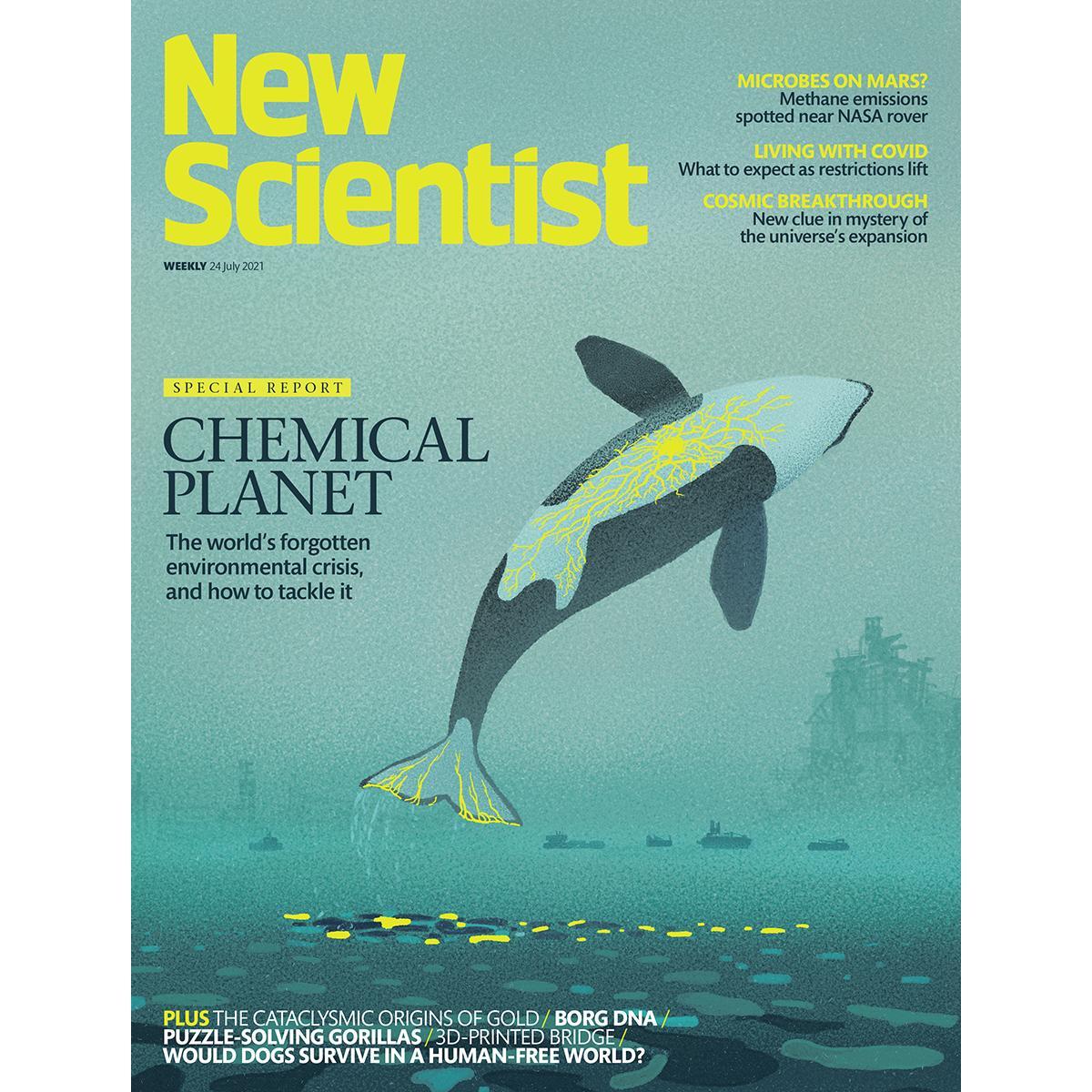 In this week's issue, <a href="/GrahamLawton/">Graham Lawton</a> reports on the chemical pollution crisis, which the UN this year declared the third planetary emergency.

Find it now on newsstands, or download digital and audio editions in our app. Cover art by Marcin Wolski