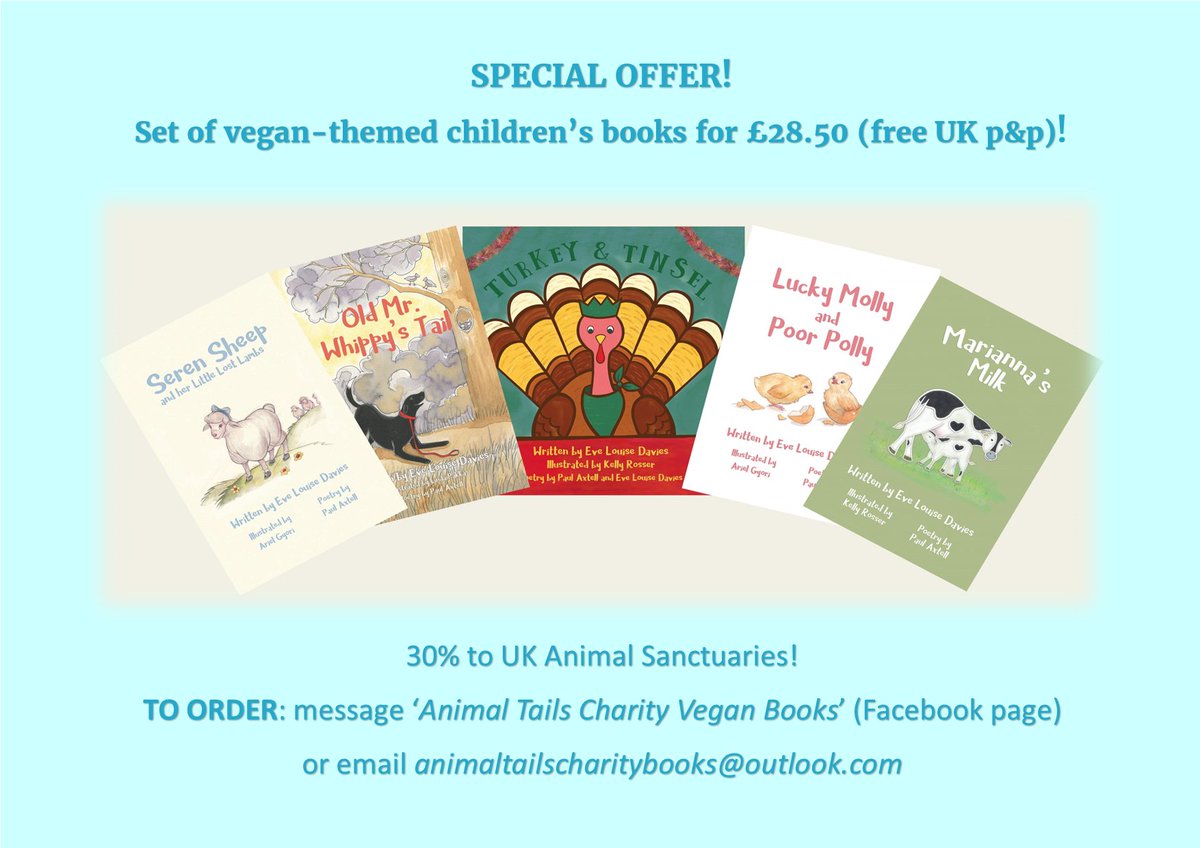 VeganPublishing's tweet photo. Books to help children sensitively learn about farming practices and vegan morals. 
All child-friendly with happy endings! For 3-10 yrs. 
Inbox me to order the full set (UK only). 
Also available on Amazon worldwide.
#veganlife #vegan #vegankids #veganchildren #veganbook #Vegan https://t.co/AqHKnjzks0