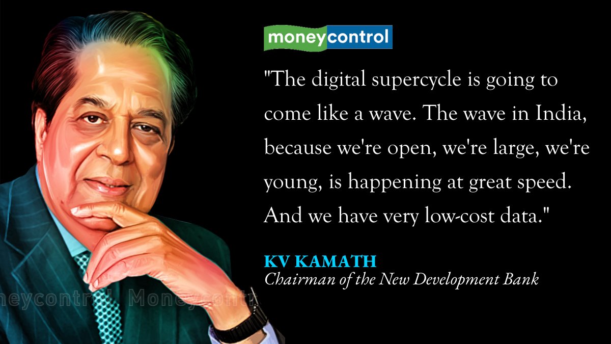 moneycontrolcom's tweet image. "Digital supercycle is coming as a wave in terms of creation and opportunity of economic growth," says KV Kamath to @chandrarsrikant. Find out what more he had to say 👇

Full interview at: moneycontrol.com/news/business/…

#1991Reforms #KVKamath #Economy