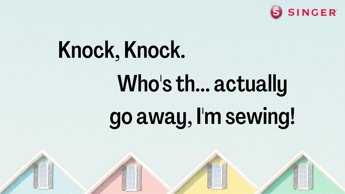 SINGERCO's tweet image. Don't bother us - we're busy! #SingerSewing