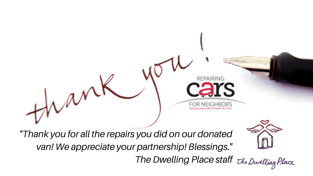 CarForNeighbors's tweet photo. #InTheirOwnWords - Gratitude from one of our community partners, @The Dwelling Place . #togetherwecan #helpingneighborsinneed https://t.co/0VdpCifu4m