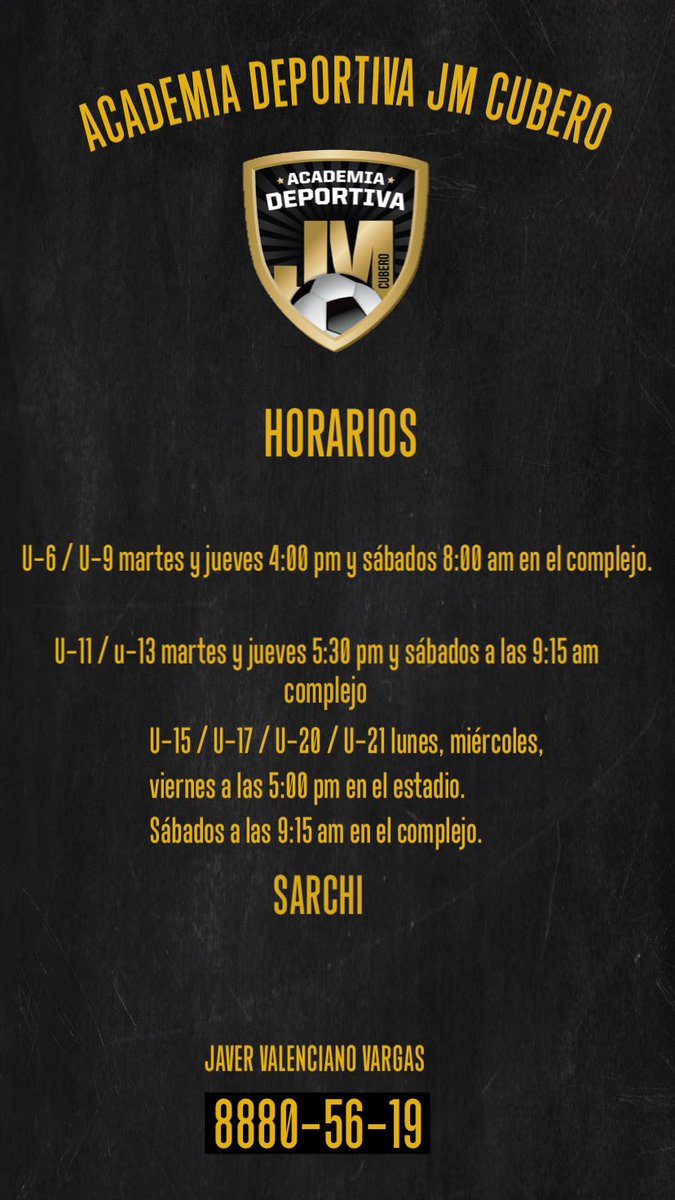 Niños y jóvenes interesados en pertenecer a nuestra Academia Deportiva en Sarchi. ⚽️