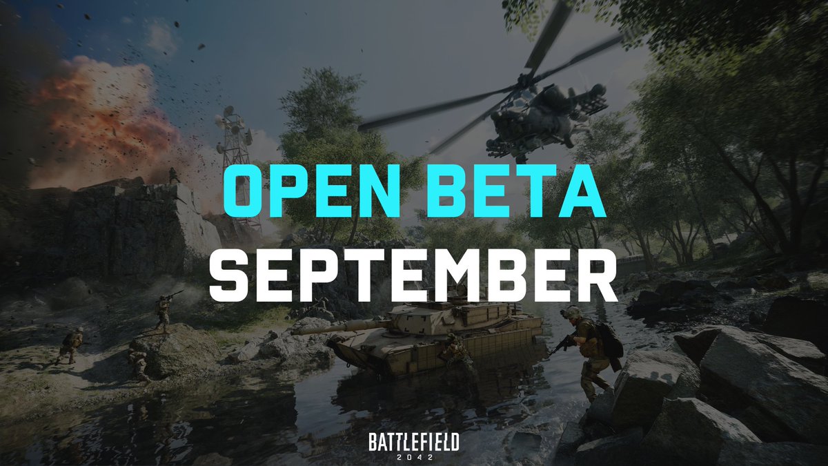 C'est officiel, nous pourrons mettre nos mains sur la BETA ouverte de #BF2042 à partir de Septembre !

La Beta sera disponible sur toutes les plateformes et les personnes ayant pré commandé le jeu auront un accès anticipé.