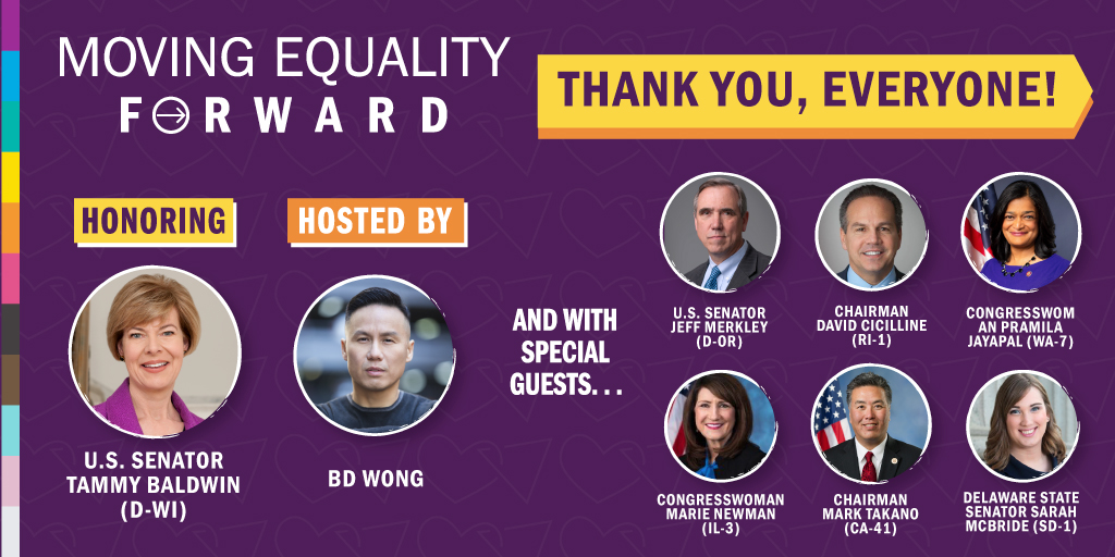 PFLAG's tweet photo. Thank you, EVERYONE, who made yesterday evening's #MovingEqualityForward event so wonderful—from @wongbd for hosting to all the wonderful champions of #equality.
Thank you for being in this fight with us, today and every day 🧡🌈 #PFLAGProud https://t.co/rW3Wgnpinf
