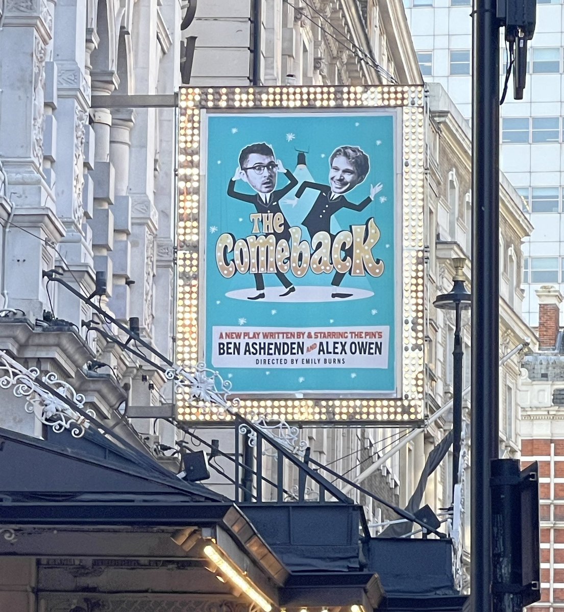 A comeback in more ways than one tonight. After 21 months since we last attended a production in the West End, we’re fortuitously at <a href="/TheComebackPlay/">The Comeback</a>. May it be the start of many comebacks for the shows and the people we have loved and missed.💜