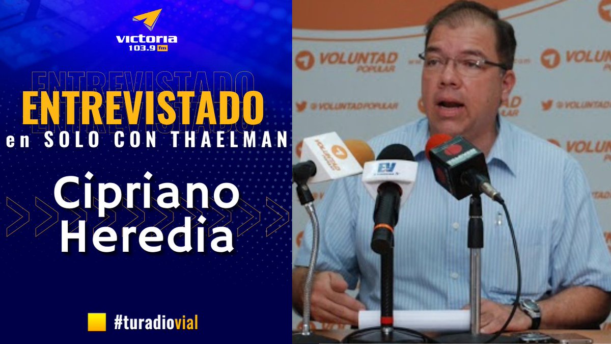 victoria1039fm's tweet photo. ¡Nuevo IGTV!📲

Ya está disponible la entrevista que @ThaelmanFelez realizó el día de ayer #21jul al abogado y analista político, @CiprianoHeredia, en #SoloConThaelman sobre la situación actual en la oposición venezolana.

👇🏼👇🏼👇🏼👇🏼👇🏼👇🏼👇🏼👇🏼👇🏼
https://t.co/5e8RbPPbXB https://t.co/KQnfFHG9r1