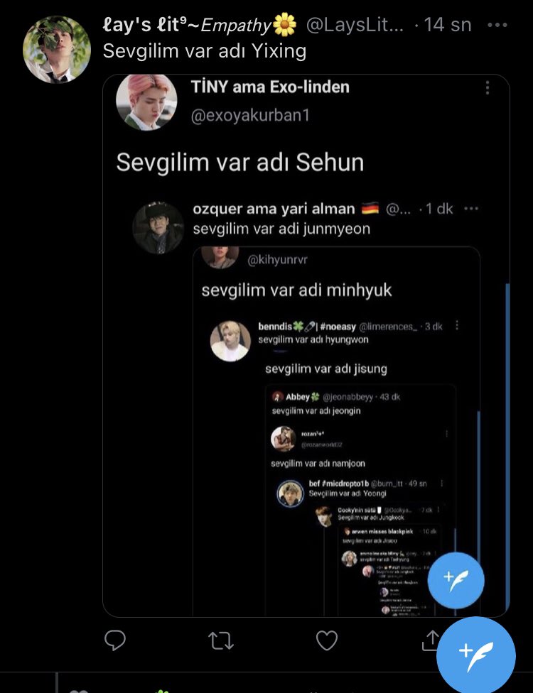 Sevgilim var adı yoongi