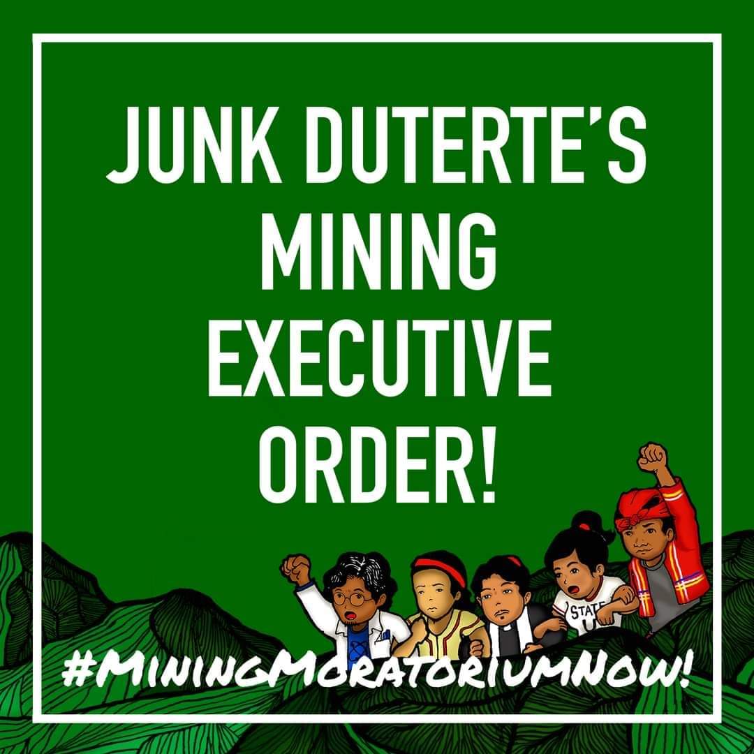 agbinnadangtayo's tweet photo. We join the Global Day against Mining to call for a #MiningMoratoriumNow!
We choose land, life, and environment a hundred times over the 100 new mines that Duterte’s mining executive order will bring in. #YesToLifeNoToMining
#AmiananSalakniban
#DefendTheNorth
#NoToMining https://t.co/jpZ5jyjJpZ