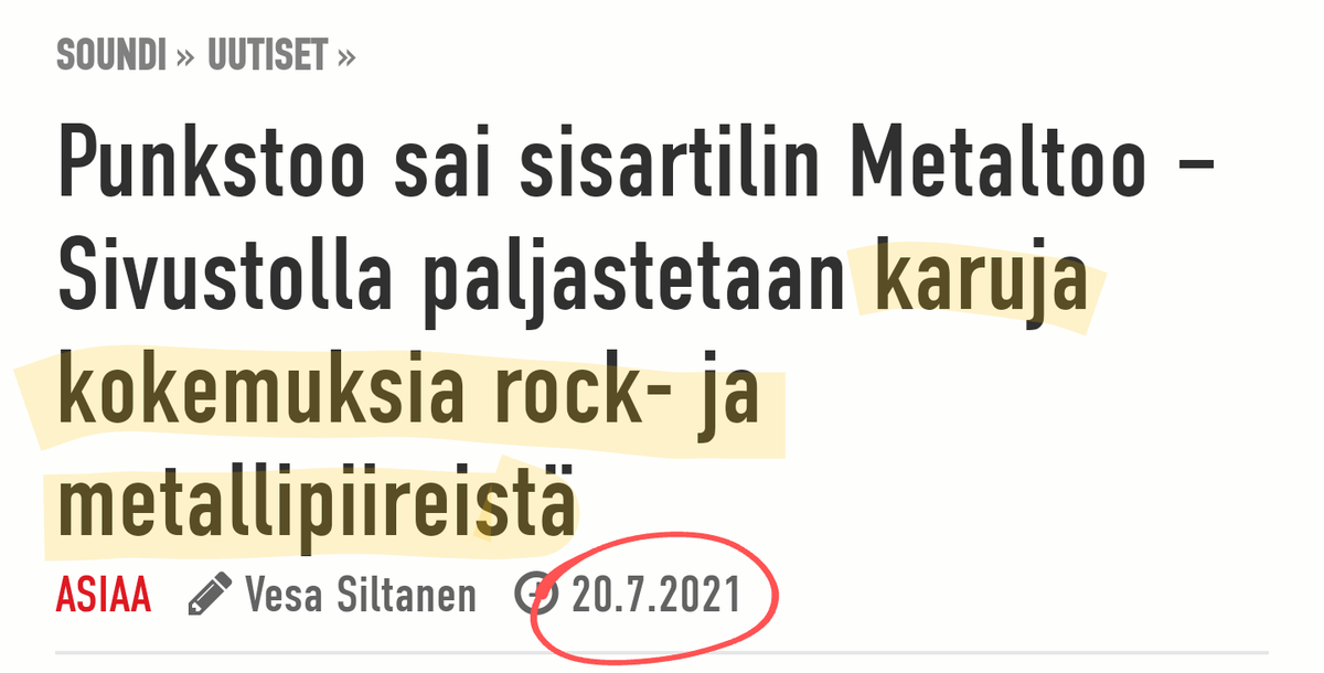kasvismafioso's tweet photo. @J4XX0001 @TereSammallahti @fariinisokeri Ensin mesotaan, että punkkarit on raiskaajia, sitten kun omasta viiteryhmästä paljastuu paljon enemmän vastaavaa, niin radiohiljaisuus.
Odotan edelleen Tereltä kommenttia #MetalToo:hon...
#PunksToo #Steelfest #NSBM https://t.co/urARhSwVo2