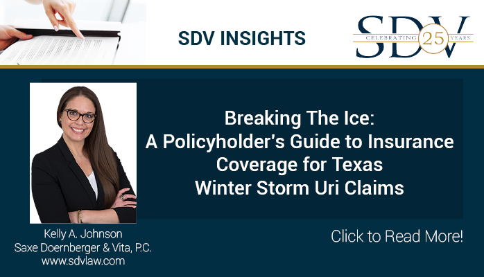 SDVLaw's tweet photo. Breaking The Ice: A Policyholder’s Guide to Insurance Coverage for Texas Winter Storm Uri Claims

Click here to read more. >> https://t.co/IIV0K85UmI
#insurance #texaswinterstormuri #insuranceclaims #insurancecoverage #damages #policyholders #coverage #stormdamage #sdvlaw https://t.co/HvkM6qUTCk