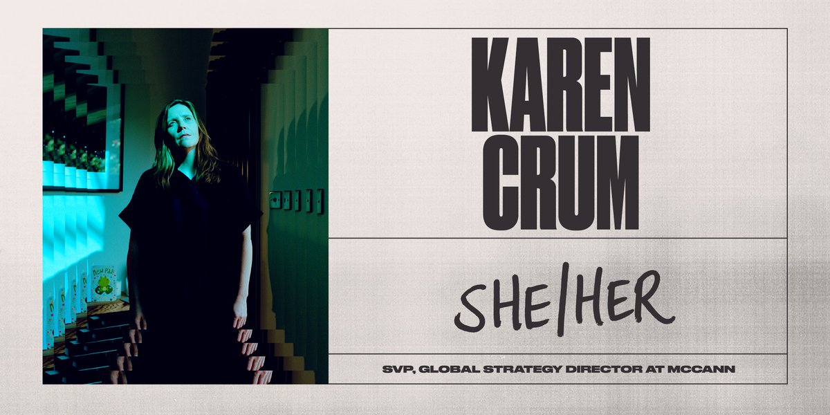 Meet Karen Crum (she/her). SVP, Global Brand Strategy Director at McCann London. #QueerAdFolk

<a href="/TheDrum/">The Drum</a> <a href="/outvertising/">Outvertising</a> instagram.com/p/CROkJNXFVlK/…