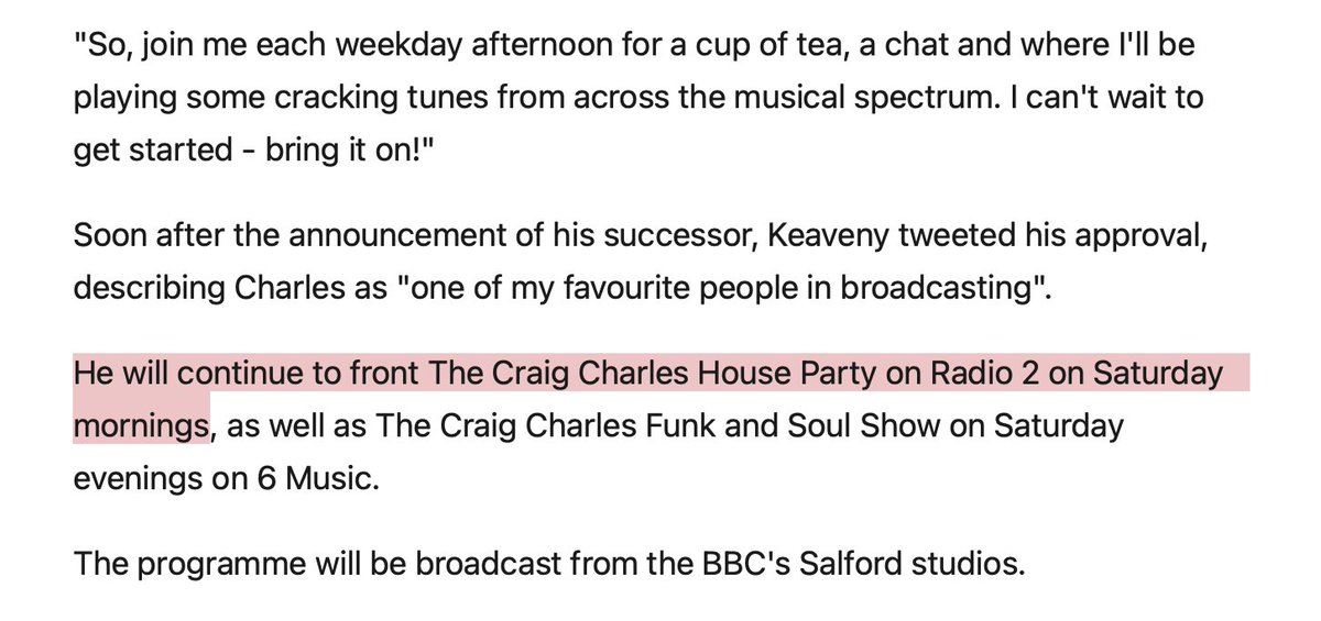 em_bogie's tweet photo. @CCfunkandsoul @shaunwkeaveny Methinks that someone @BBCNews has made a mistake and doesn't listen to our Craig & his House Party on Radio 2 on a Saturday evening... eh, @CCfunkandsoul?
#BlessTheFunk
https://t.co/kBExj3f7m2 https://t.co/xr4BaHnFvv