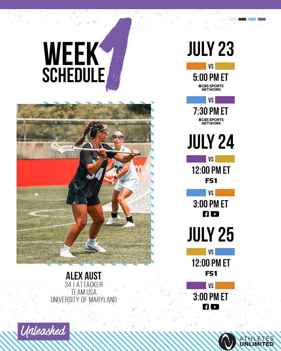 🚨 THERE’S GOING TO BE PRO W LAX ON TV THIS WEEK 🚨