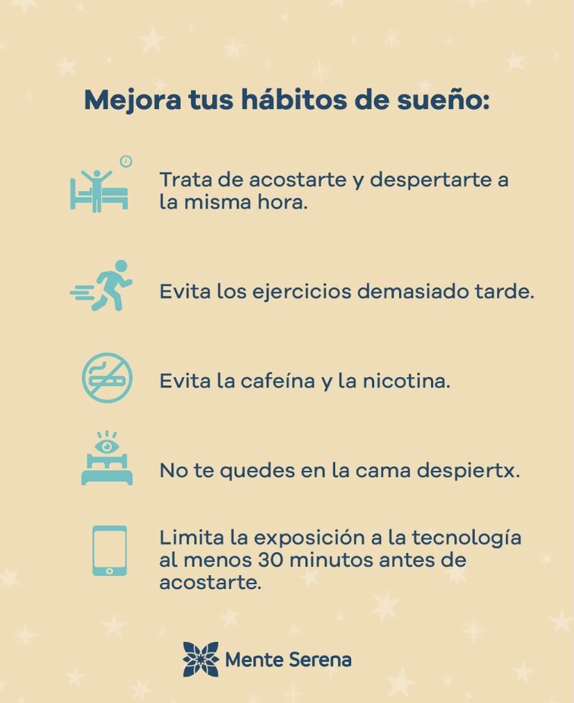 💤 Cinco estrategias para mejorar los hábitos de sueño.