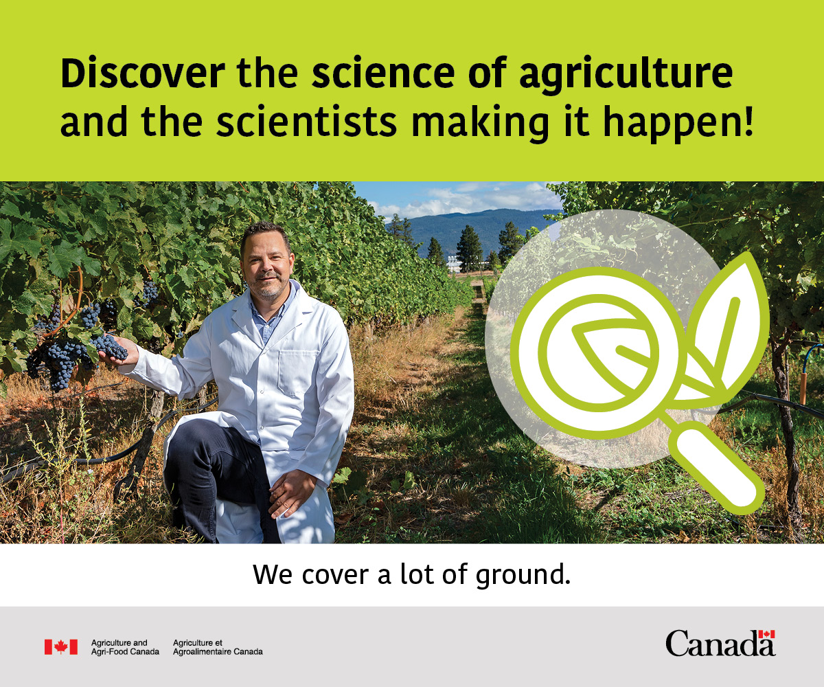 AAFC_Canada's tweet photo. Do you know a youth in your life that loves to learn? Show them how great #CdnAg science is by sharing #FieldsOfScience with them! https://t.co/oJv1Pctnt9 https://t.co/EH6AlB6bs7