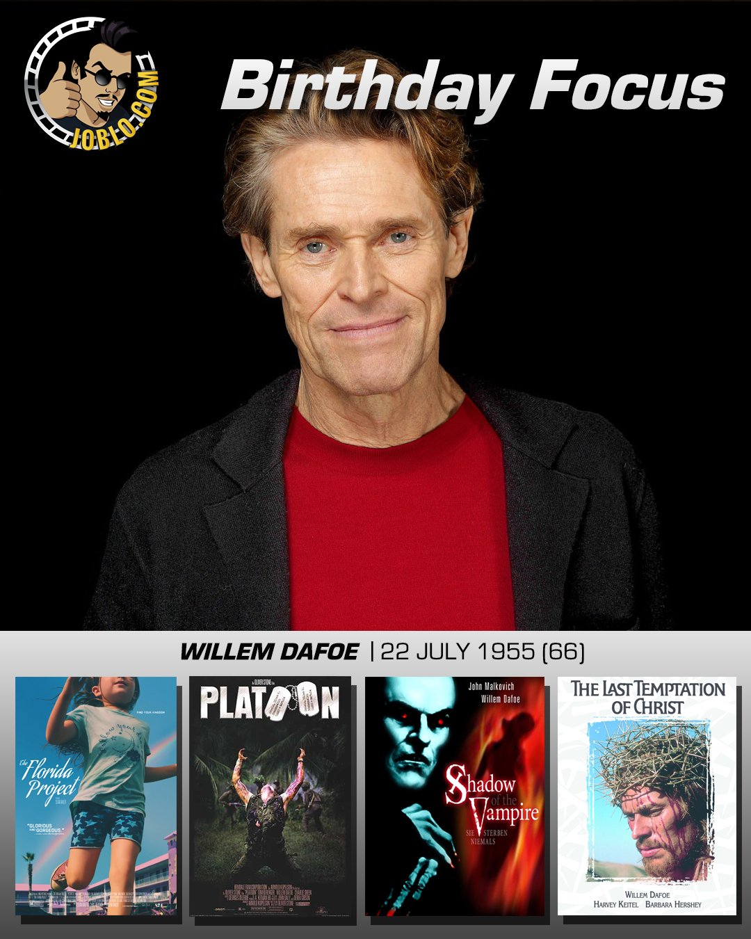 Wishing a very happy 66th birthday to Willem Dafoe! 