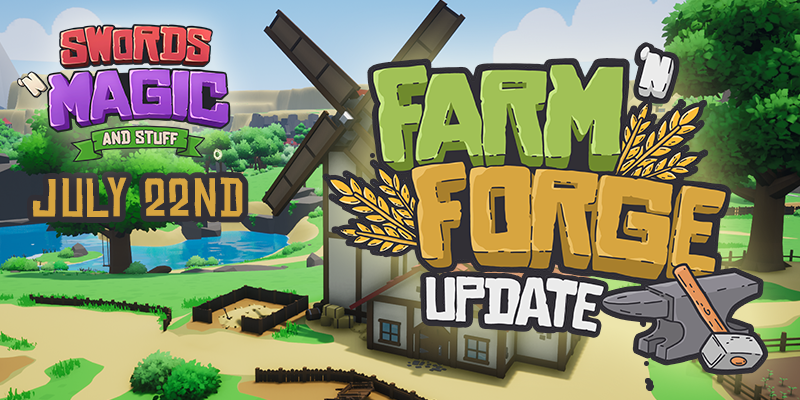 MichaelKocha's tweet photo. The Farm 'n Forge update goes live in FOUR HOURS!!

Get ready to update your game on Steam, because we're adding farming, blacksmithing, more than 500+ items, and a whole new zone on the mainland.

Get the game now: https://t.co/YE8fFYdBlp

#gamedev #indiegames #gamingnews #rpg https://t.co/rb0mR2xGKw