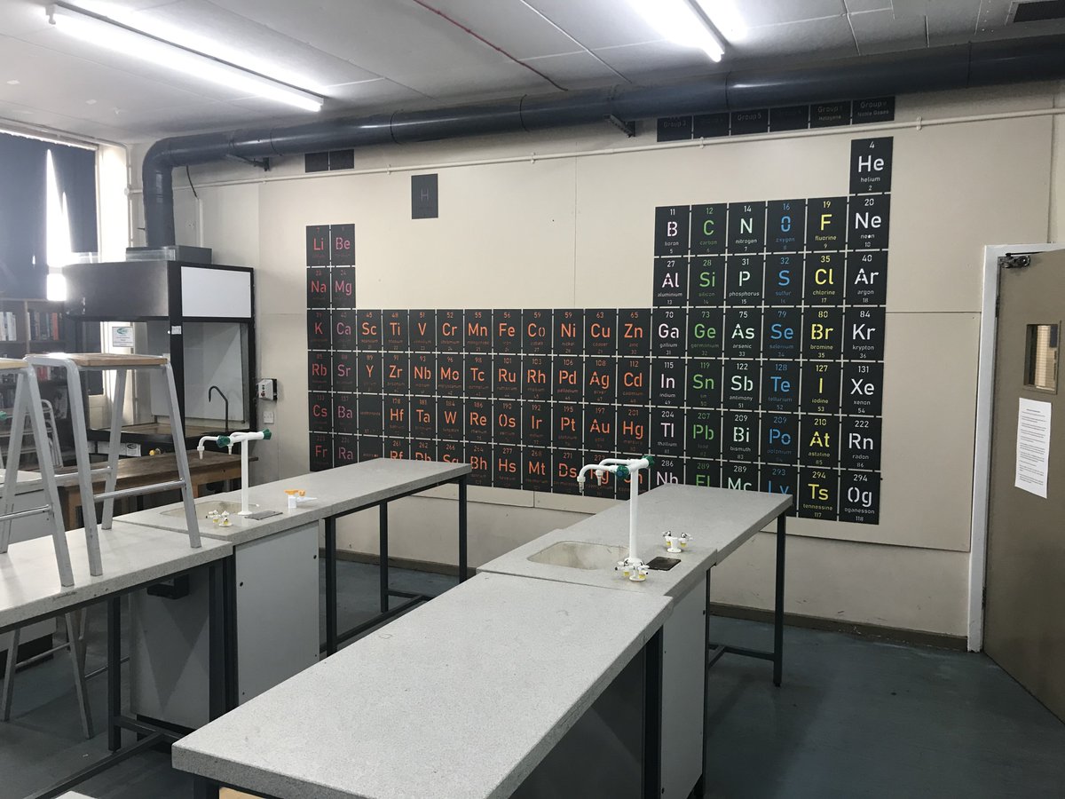 DrWilkinsonSci's tweet image. Seriously chuffed with my new Periodic Table display in my classroom. Putting the laser cutter in Technology to fine use.