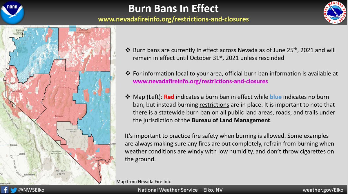 NWSElko's tweet photo. We'll see wet and dry thunderstorms in northern and central Nevada this afternoon! Check out statewide and your local fire restrictions here: https://t.co/im6WD7jiQR and let's do our part to reduce the number of human-caused fires!
#nvwc #fireweather #FireWX https://t.co/eTHrHnrI5K