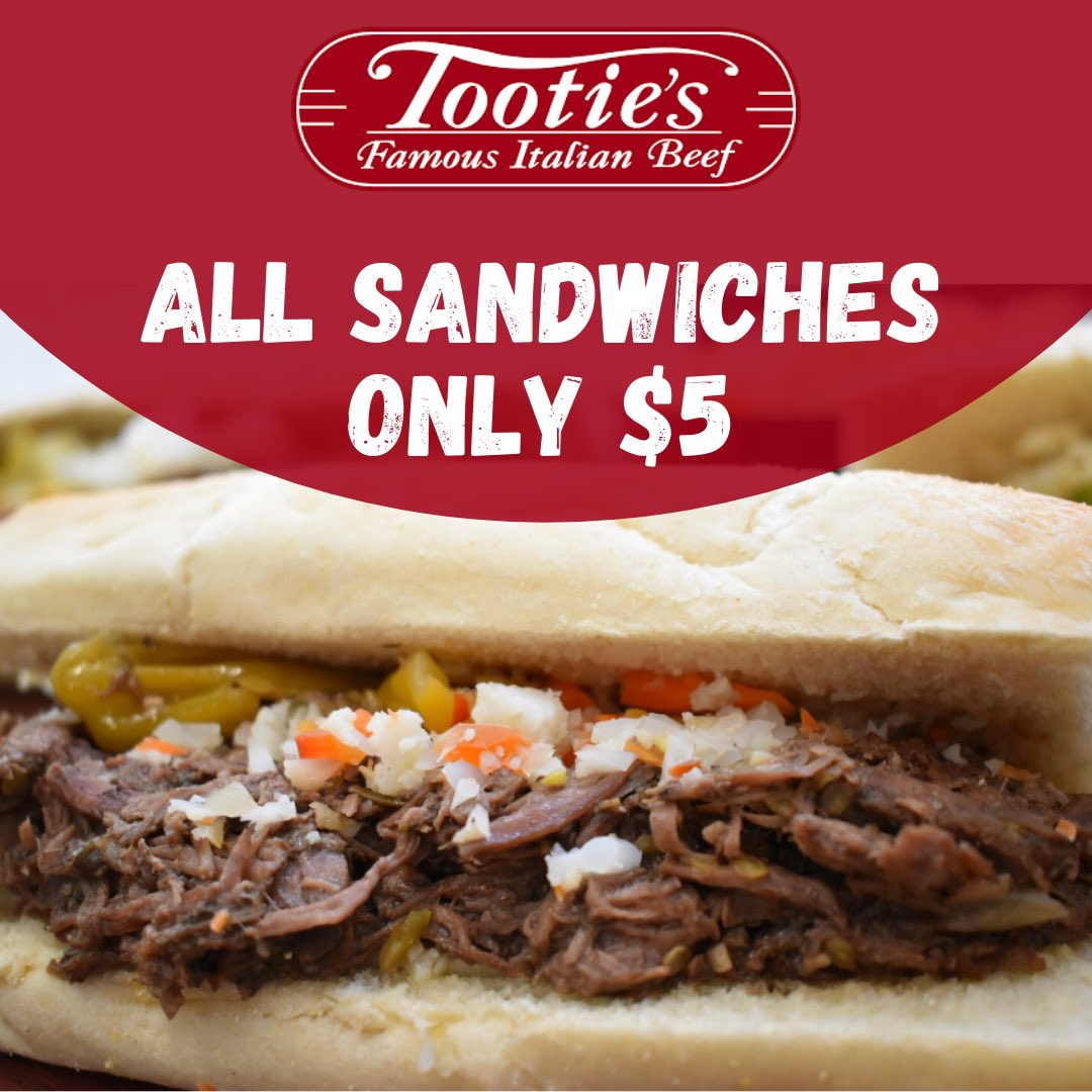 What a deal! Beef, chicken, &amp; sausage available today! #tootiesfamous #marketsquare #pittsburgh