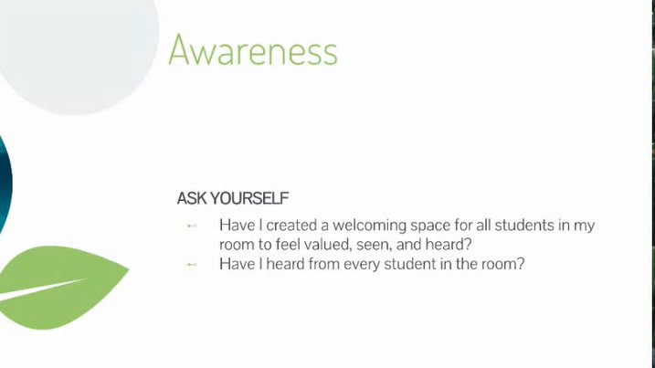 johnsonlesleya's tweet photo. @MsNyreeClark has some ways to help educators build awareness for a culturally responsive classroom. 
🌱Questions to ask yourself
🌱Action steps to take
#Ready2Grow #GrowSummit21 #CCRTL https://t.co/p52c9vucYE