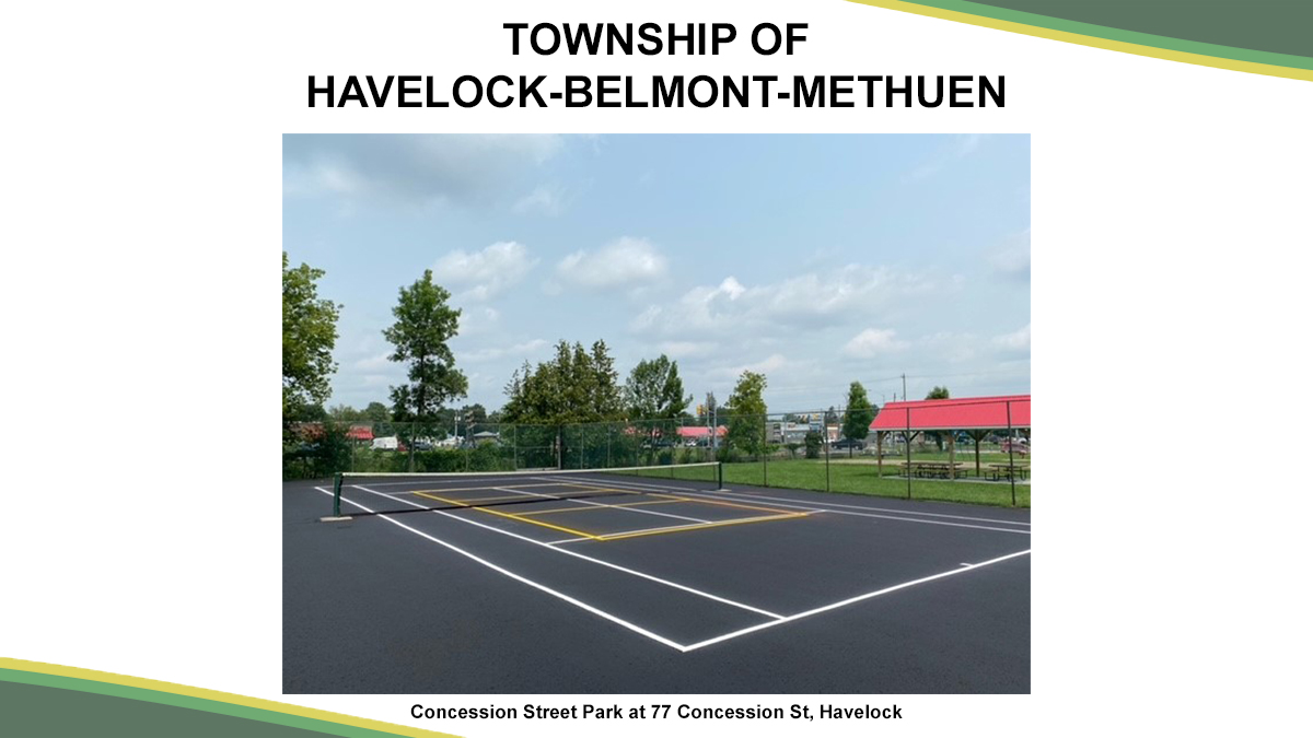 HBMtwp's tweet photo. PARKS AND RECREATION: Tennis Courts

The Township of HBM has completed some exciting upgrades to the tennis court located at Concession Street Park at 77 Concession St.

Repairs to cracks, resealed pavement and added pickleball lines!

Be sure to get outside and enjoy! https://t.co/9l28vnEOQv