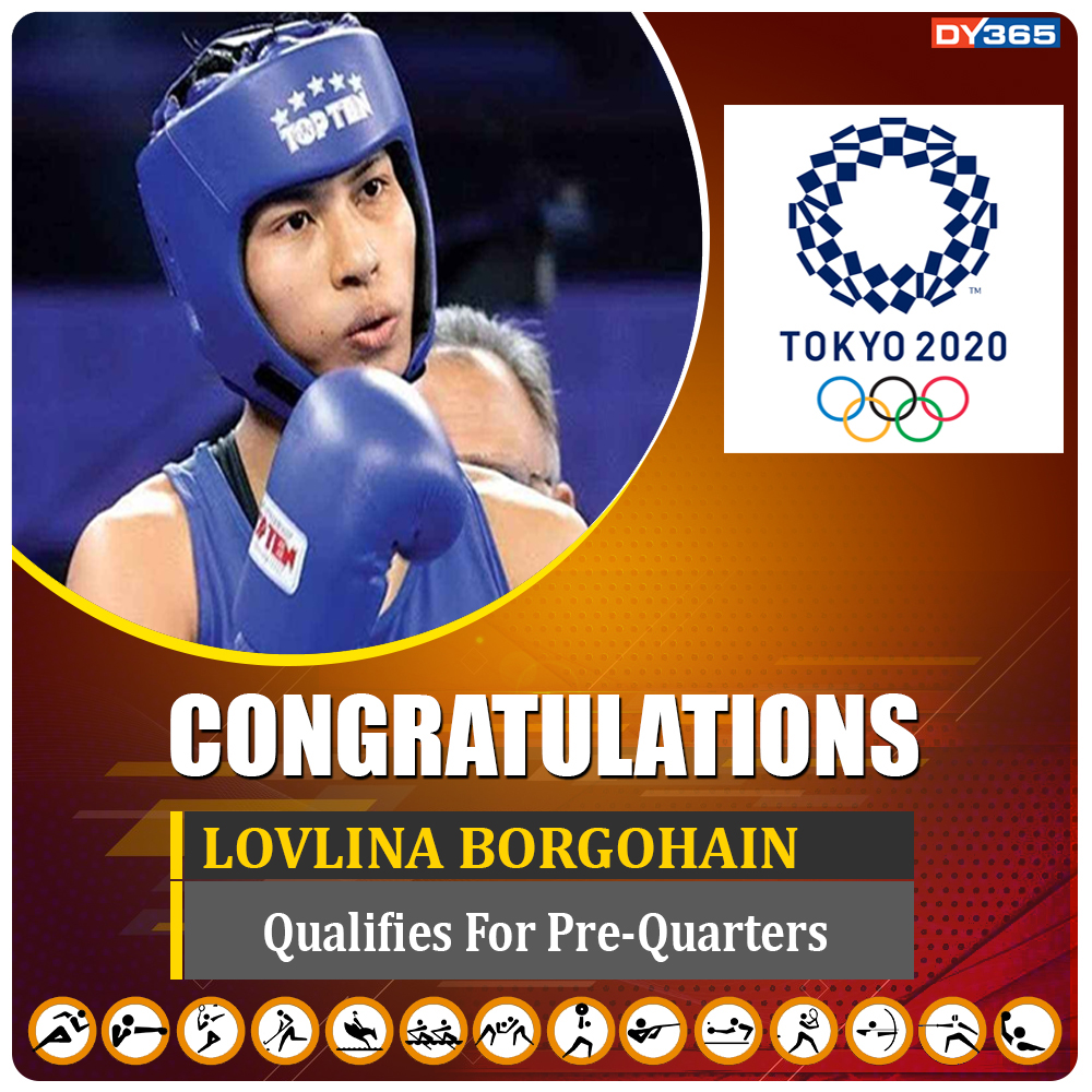DY365's tweet photo. #LovlinaBorgohain #Qualifies #PreQuarters #TokyoOlympics2020 #DY365 https://t.co/fECfCYWYUM