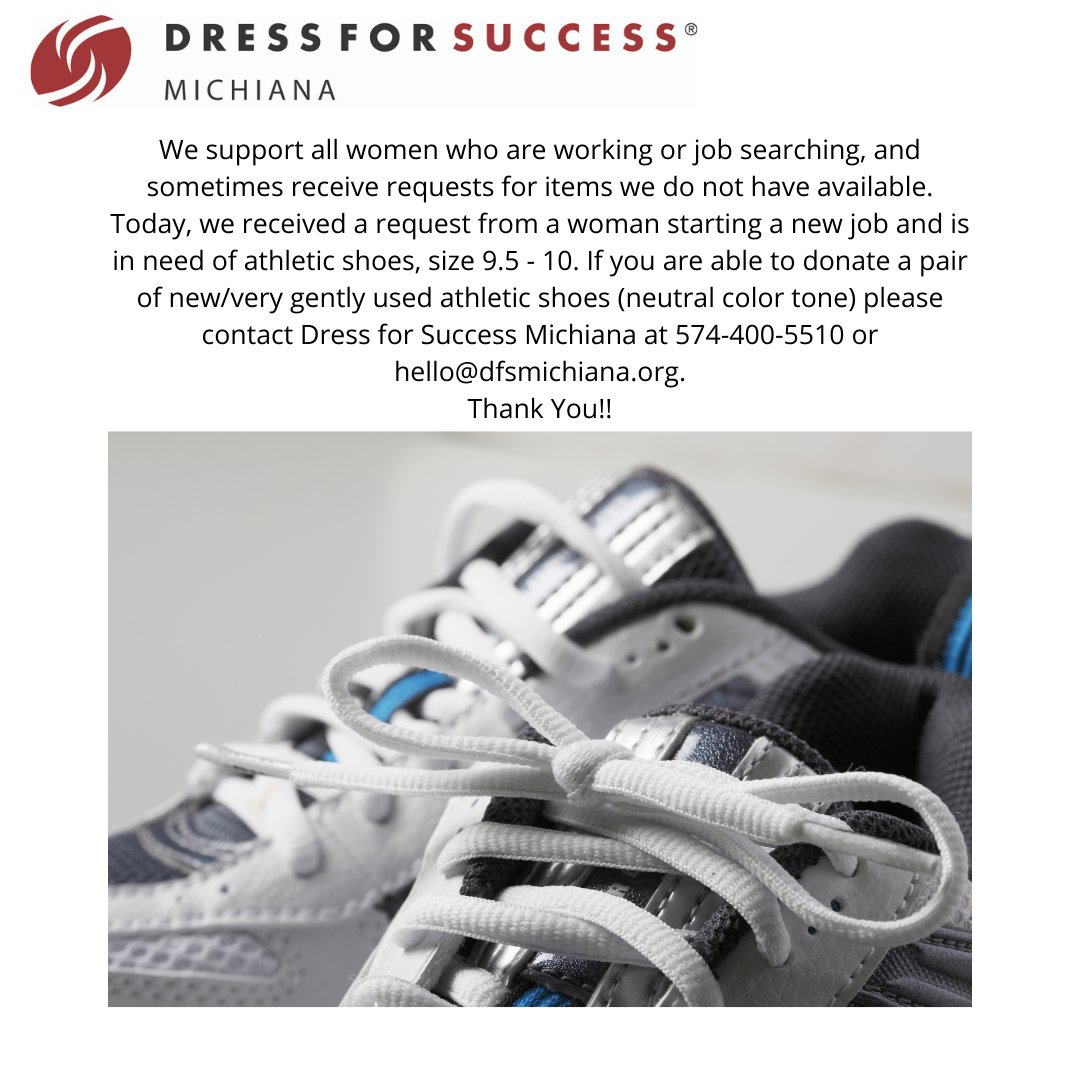 Please contact Dress for Success Michiana at hello@dfsmichiana.org or 574-400-5510.