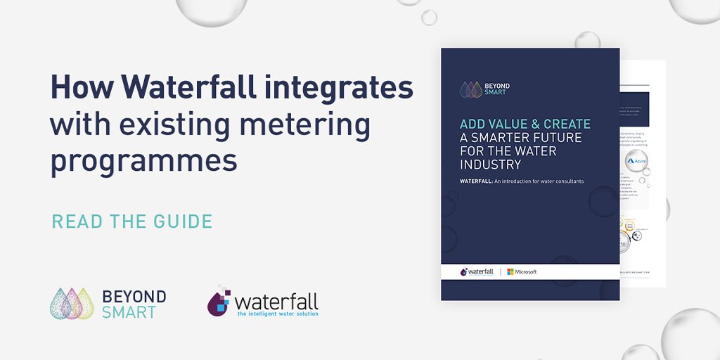 WaterfallSmart's tweet photo. Waterfall’s open APIs can integrate with other metering solutions. This ability will add value to any Waterfall Consultant’s proposition. Download our guide to find out more. https://t.co/y7tY1s9PsG #beyondsmart #smartmeter #pr19 #pcc #waternetwork #watercompany #waterconsultant https://t.co/MbQTfuhJ4J