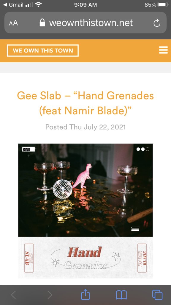 GeeSlab's tweet photo. "WE THE ONES AGAIN"
#HandGrenades w/ @NamirBlade OUT NOW
Thank you to @weownthistown for covering record🤞🏾🖤
https://t.co/OkF3GioaX1
#BINO #KEEPITGEE https://t.co/7pzHe2ud6B