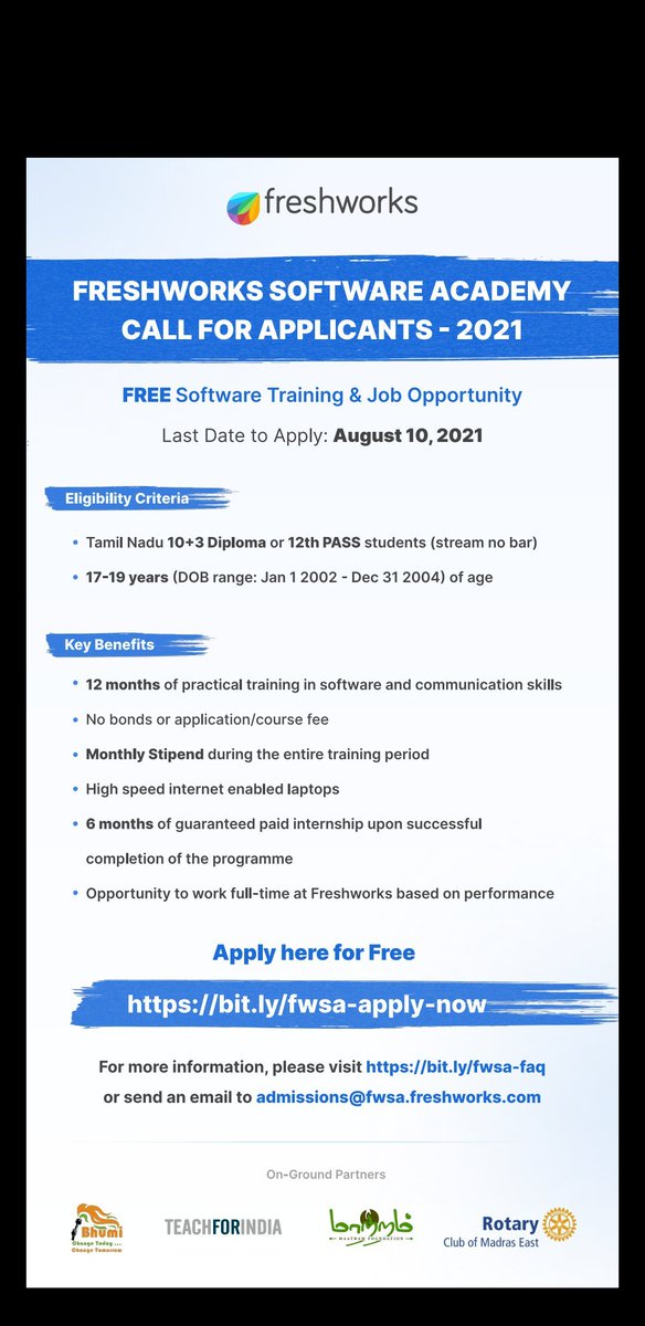 grmpelstiltskin's tweet photo. Really really proud of being a @FreshworksInc alumn today. What they are doing is amazing. 
Folks on my TL, please pass this along to someone who might benefit from this. https://t.co/N5wJKX43ki