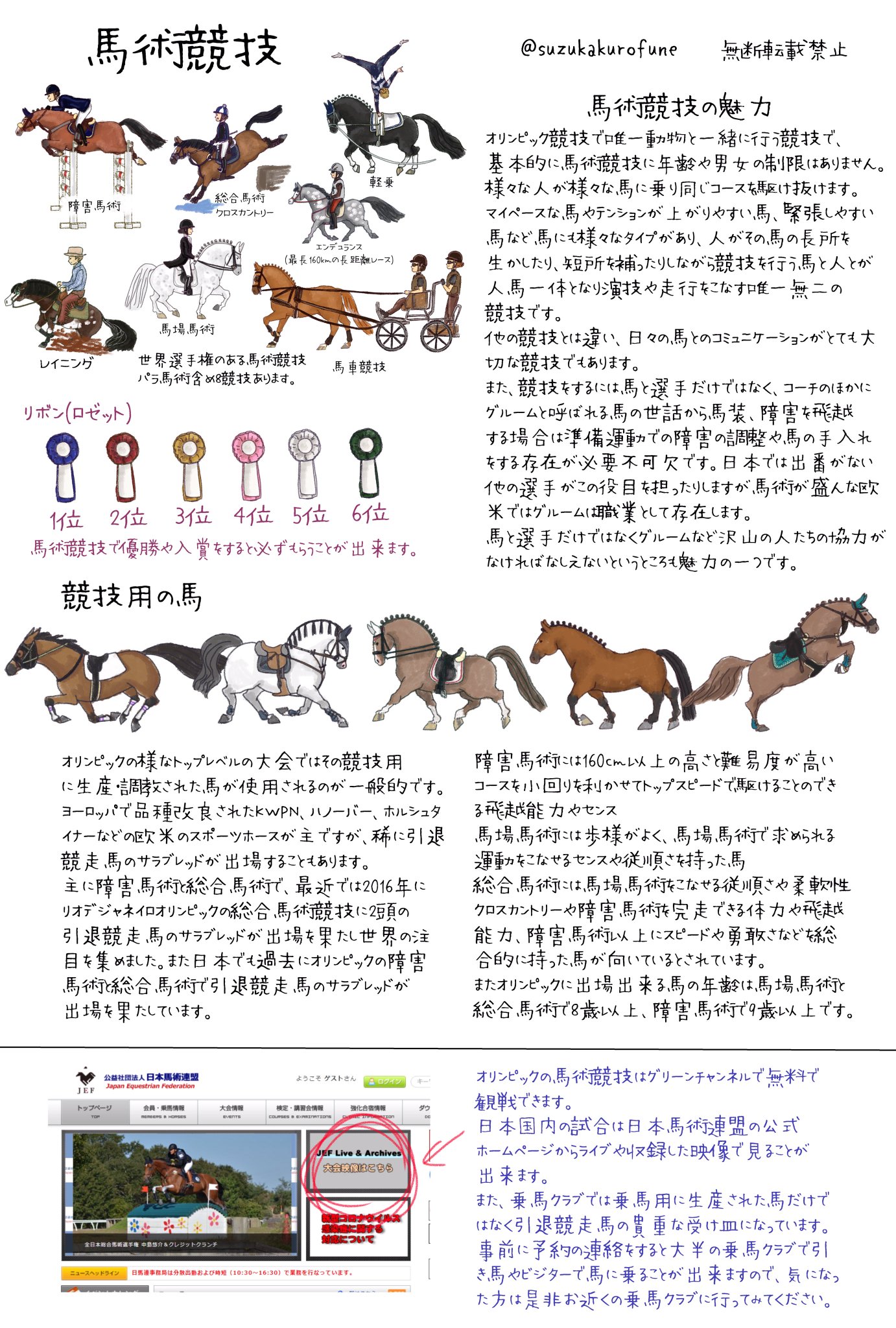 軽井沢 1964 第18回 オリンピック 東京大会 馬術 プログラム スタンプ