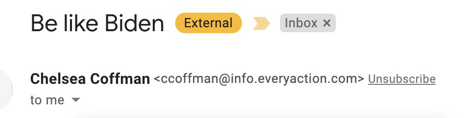 EveryActnSucks's tweet photo. so, ramp up deportations, grandstand on climate, increase police funding, and suck on your wife's finger? ty for the advice @EveryActionHQ 🙏 https://t.co/hYR537gfZj