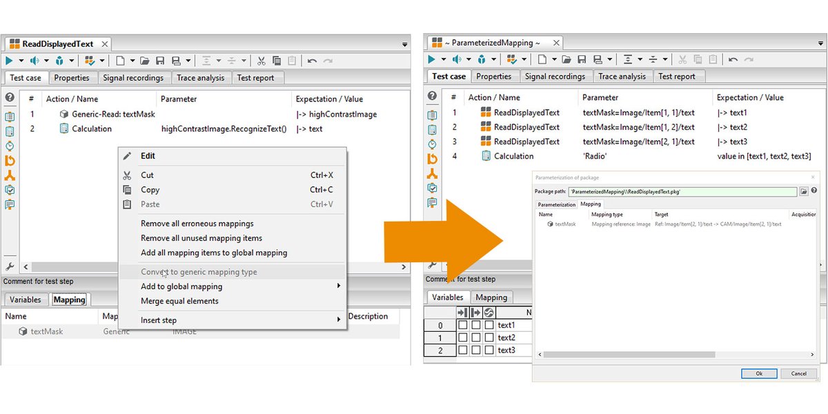 tracetronic's tweet image. Parametriertes Mapping auf Package-Referenzen – jetzt auch für Job- und Image-Mappings im Bereich Multimedia! Neu in ECU-TEST 2021.2. Alle Infos zum Release: tracetronic.de/produkte/ecu-t….
#ecutest #featurecheck