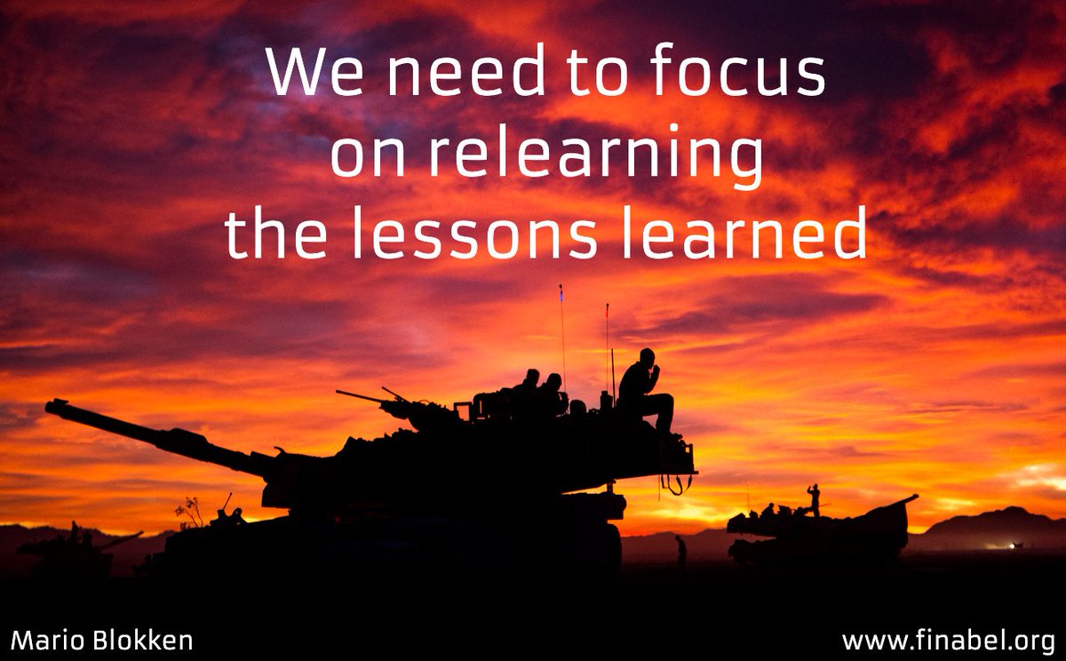BlokkenMario's tweet photo. Too often, the reports of lessons learned end up in a closet or do not reach the commanders who need to exploit them.
We need to shift from the need to share to the dare to share principle!
#Finabel #lessonslearned #ARMY #Defence #MBQuotes #tanks #military #interoperability https://t.co/446uEu4P4w