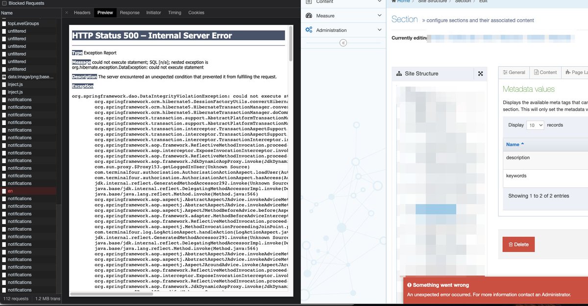 toey's tweet photo. @Terminalfour if a field in your DB has chars limit, maybe make it a fail a little more gracefully? https://t.co/WLxHxSW5fR