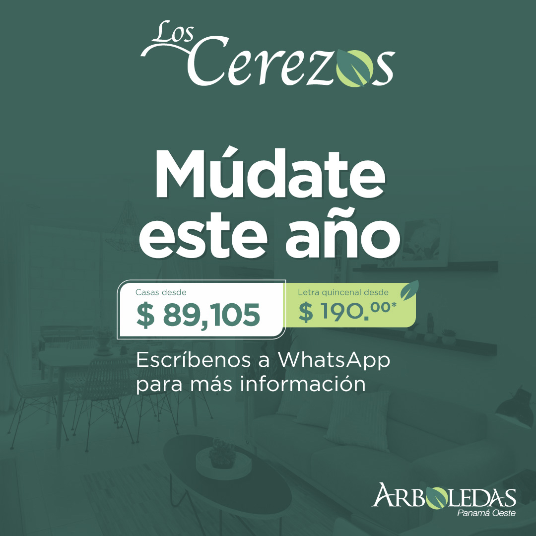 Conoce las casas modelo 🏡 de @arboledaspanamaoeste y múdate este 2021🍃

📍 Ubicado vía principal Arboledas, La Chorrera.

Contáctalos y agenda tu cita online. 📲 6237-3324.

#ArboledasPanamaOeste #Panamá #LaChorrera #GrupoRoble #SaladeVentas #LosCerezos #YoSoyArboledas