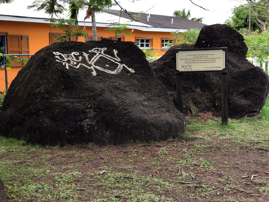 caribbeanjm's tweet photo. At the Wingfield Manor Estate, you can find fascinating Kalinago Petroglyphs. These drawings show two of the original carvings drawn by the Kalinagos. https://t.co/j2Fi0Fk7vV