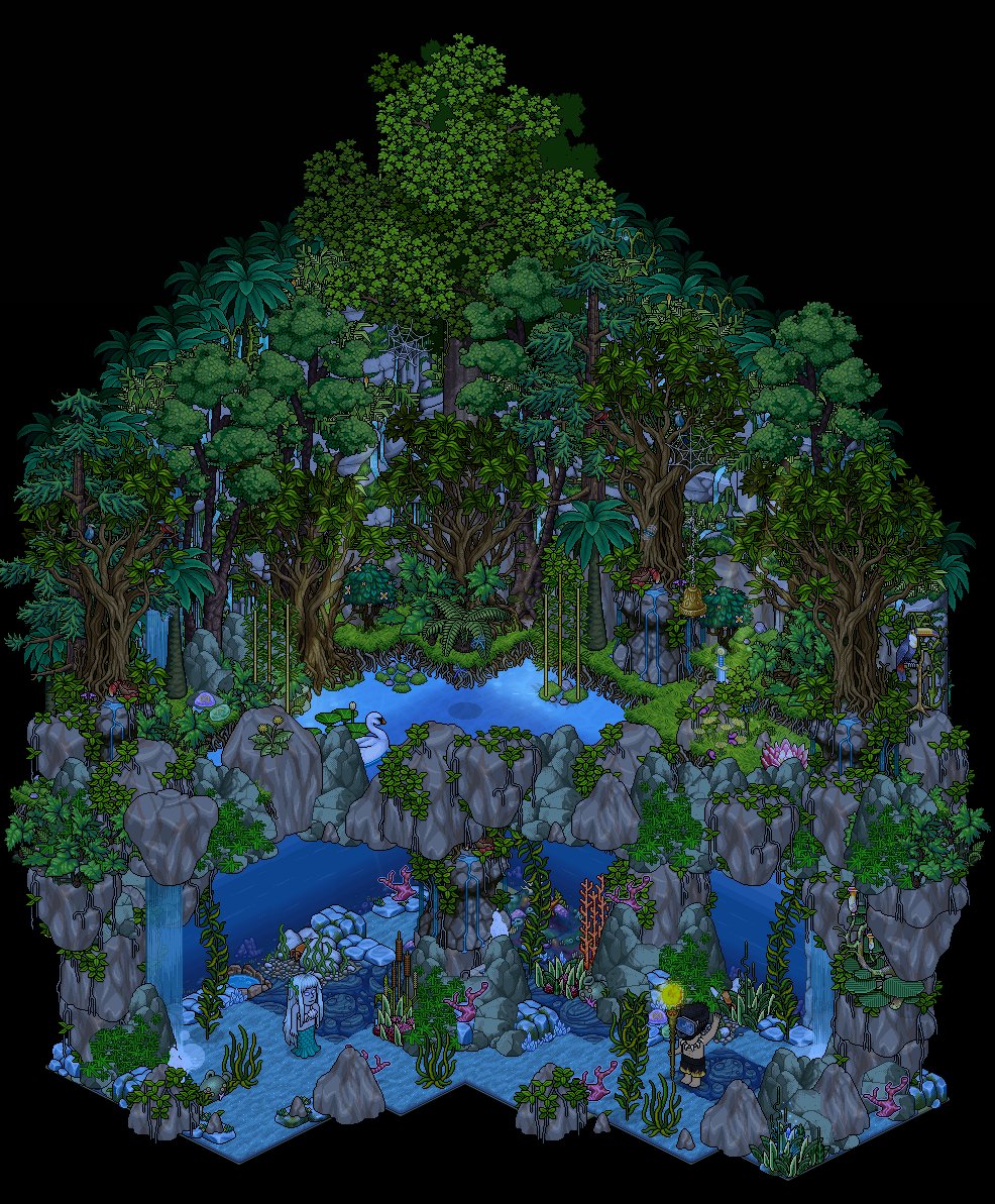 Flyoucraft's tweet image. [F] - Monde des sirènes / #Habbo #habbobuild