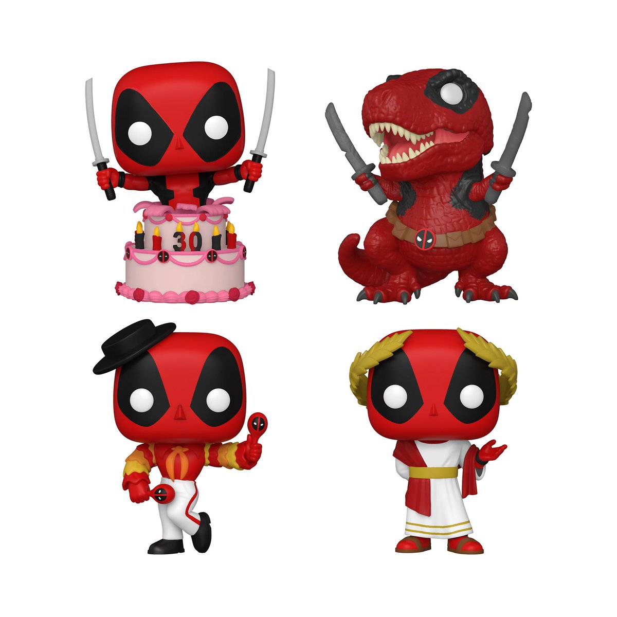 OriginalFunko's tweet image. RT and follow @OriginalFunko for the chance to WIN a @Walmart exclusive Deadpool Pop! 4-pack! #WalmartCollectorCon #Funko #FunkoPop #Walmart