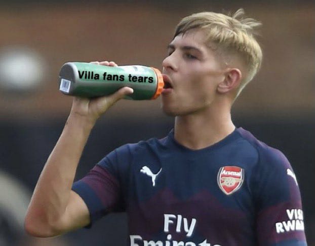 AFTVMedia's tweet photo. Villa fans are going to be devastated today. 😂  

#ESR10

[credit: u/PrathGooner] https://t.co/Yr3cdSJfDC