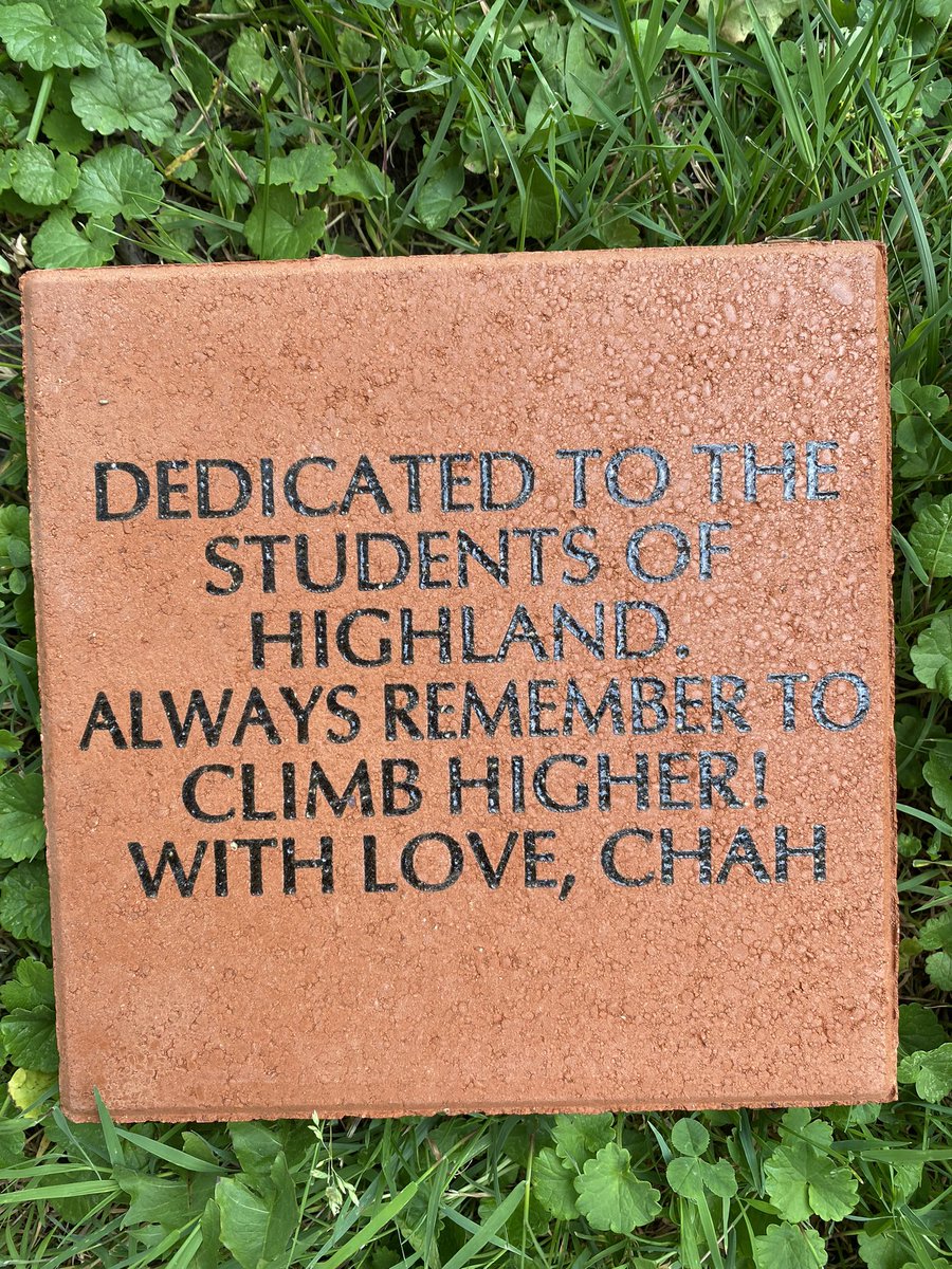 CHAHHighland's tweet photo. The bricks have arrived and they look fantastic!  So many great messages that made us laugh and cry. Dedications to loved ones, teachers past and present and of course this one to our students, the reason for this labor of love! https://t.co/7pd3U28toi