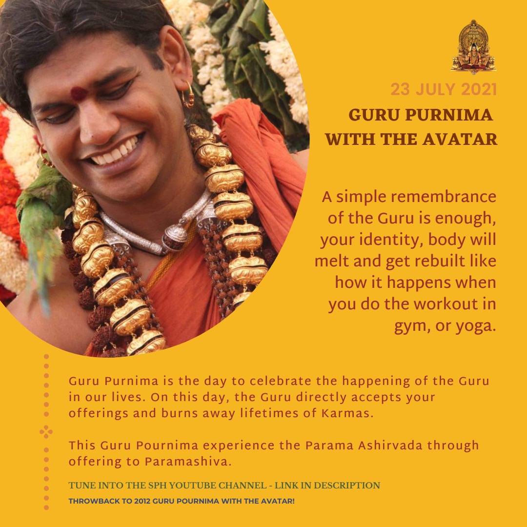 gopikananda's tweet photo. "Surrender To the Guru Empowers You - Not the Guru!"
@SriNithyananda #Nithyananda #Kailasa #Gurupurnimahttps://www.youtube.com/channel/UC9OM-qeiYIPtAkBe9veG5uw https://t.co/zWkSZFlS2p