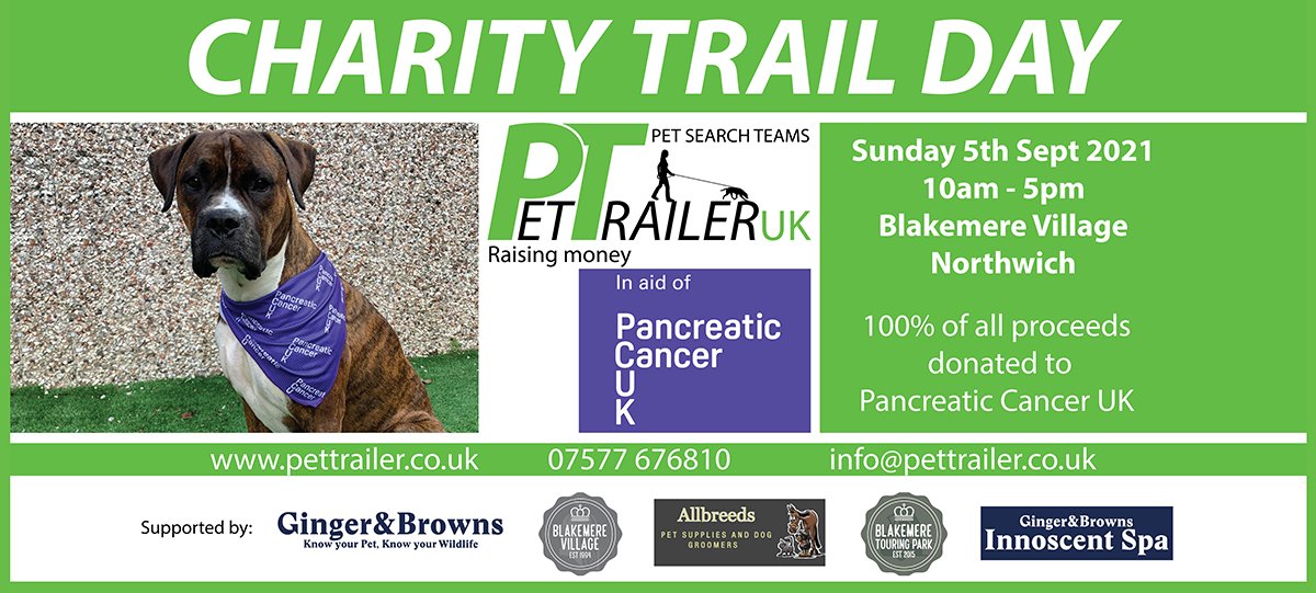 pettraileruk's tweet photo. Are you joining us for our 4th Annual Charity Trail Day @visitblakemere, on 5th Sept - 100% of all proceeds to @PancreaticCanUK 
Please help us spread the word &amp; raise as much money as possible! ALL #DOGS WELCOME
@AmandaHolden https://t.co/KORwUij7Wp