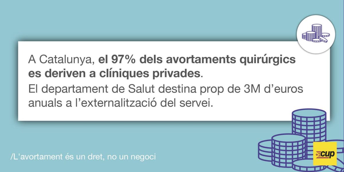 CUP_Sanitat's tweet photo. Feminisme és defensar una sanitat 100%, universal i de qualitat. La salut sexual i reproductiva és un component essencial del benestar individual i col·lectiu, cal reconèixer-la com a tal i blindar-la de privatitzacions.
#Avortament #ForaPrivada https://t.co/RH6JSw3LYr