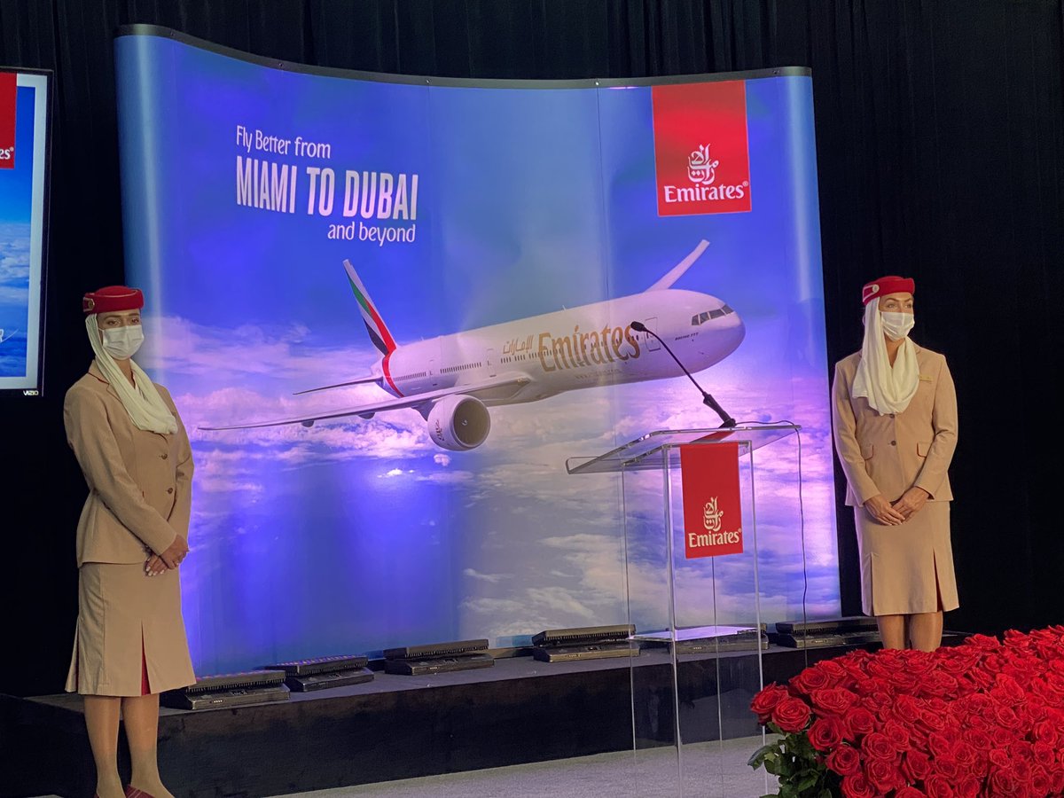 airchive's tweet photo. Full house @iflymia as @emirates begins 4 weekly flights to Miami. https://t.co/rh0crzeqdU