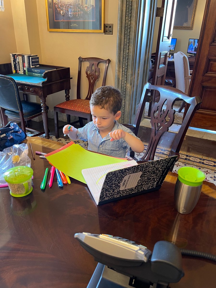 SenSchumer's tweet image. Noah’s first visit to the Capitol!